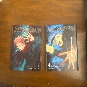 Jujutsu Kaisen Manga Volumes 1 and 4